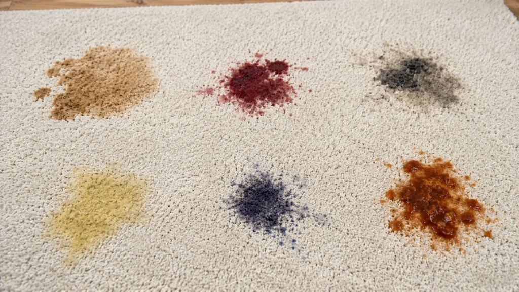 common stubborn carpet stains